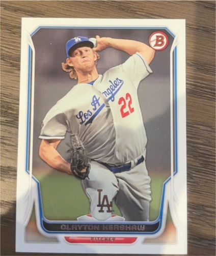 2014 Bowman #100 Clayton Kershaw — front