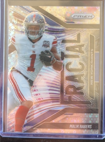 2025 Panini Prizm #3 Malik Nabers Fractal — front
