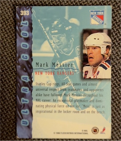 1992 Ultra #393 Mark Messier — front