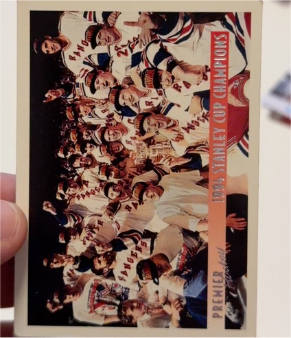 1994-95 Topps Premier #120 New York Rangers Stanley Cup Champions — front