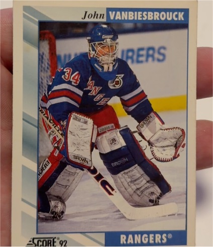 1992-93 Score #160 John Vanbiesbrouck — front