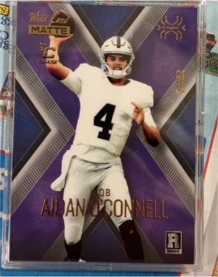 2023 Wild Card Matte X-Plode #MXP-AO Aidan O'Connell Rookie Card — front