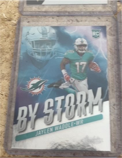 2021 Panini Absolute #BST-6 Jaylen Waddle By Storm Rookie Card — front