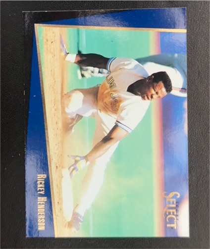 1993 Select Rookie & Traded #1T Rickey Henderson — front