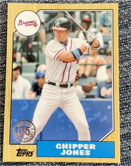 2022 Topps Series 1 1987 35th Anniversary #T87-59 Chipper Jones — front
