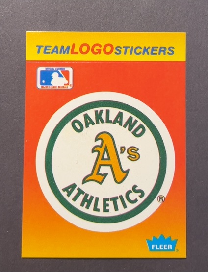 1991 Fleer #NNO Oakland Athletics Team Logo Stickers — front