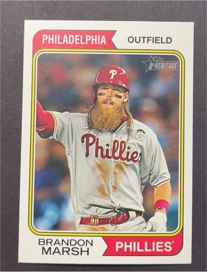 2023 Topps Heritage #519 Brandon Marsh Philadelphia Phillies — front