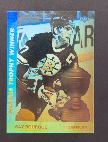 1991-92 Upper Deck #AW5 Ray Bourque Award Winner Holograms Boston Bruins — front