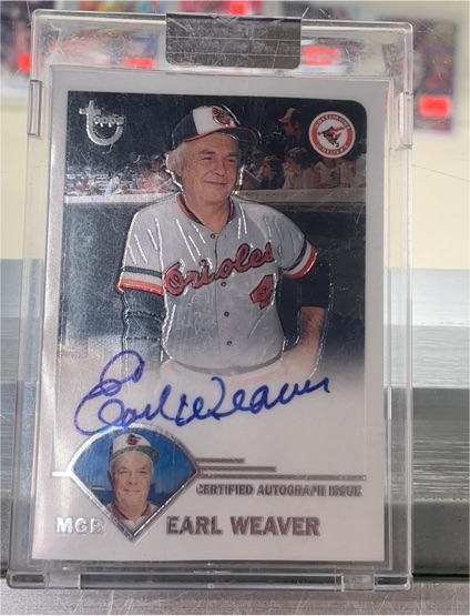2003 Topps Retired Signature #TA-EW Earl Weaver — front