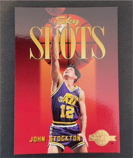1995 Skybox #324 John Stockton Utah Jazz Sky Shots — front