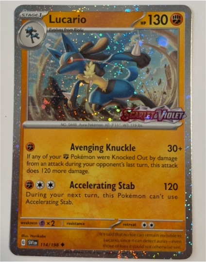 2023 Pokémon Scarlet & Violet #114 Lucario — front
