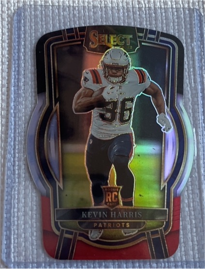 2022 Panini Select #233 Kevin Harris Club Level Rookie Patriots Die-Cut — front