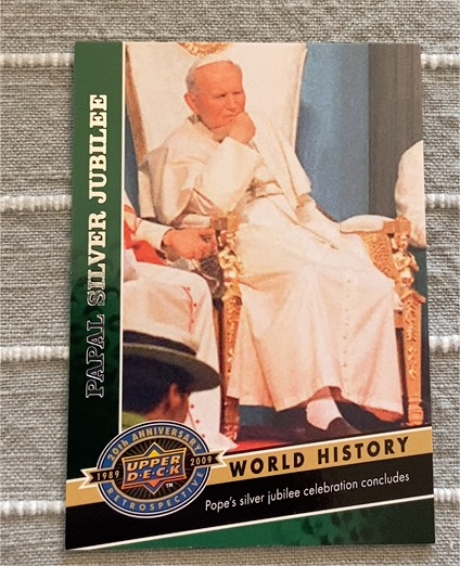 2009 Upper Deck 20th Anniversary Retrospective World History #1804 Pope John Paul II — front