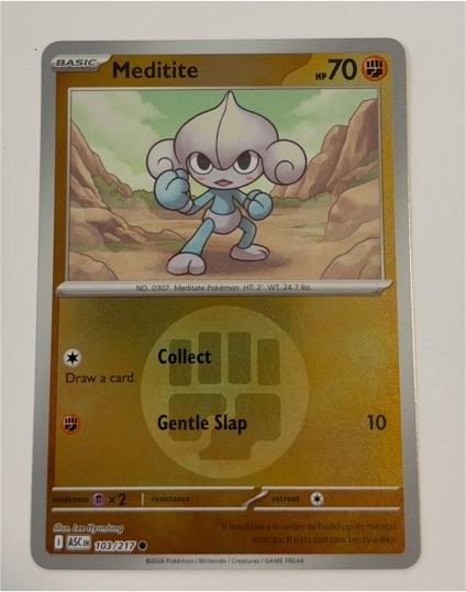 2026 Pokémon Ascended Heroes #103 Meditite — front