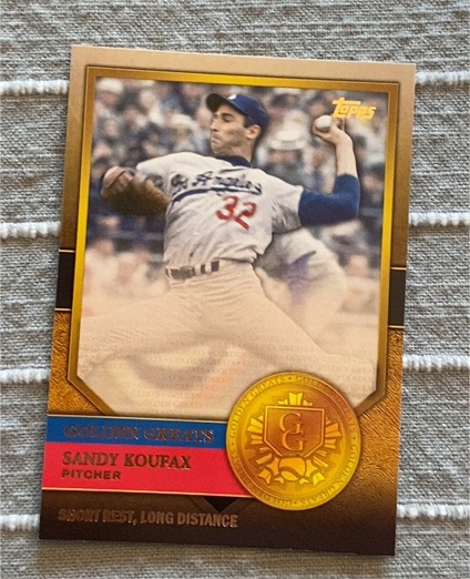 2012 Topps Golden Greats #GG-46 Sandy Koufax — front