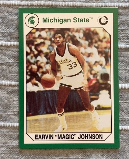 1990 Collegiate Collection #182 Earvin "Magic" Johnson Michigan State Spartans — front