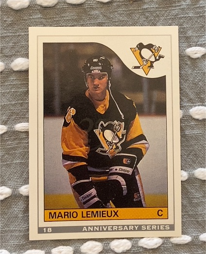1992-93 O-Pee-Chee #18 Mario Lemieux Anniversary Series — front