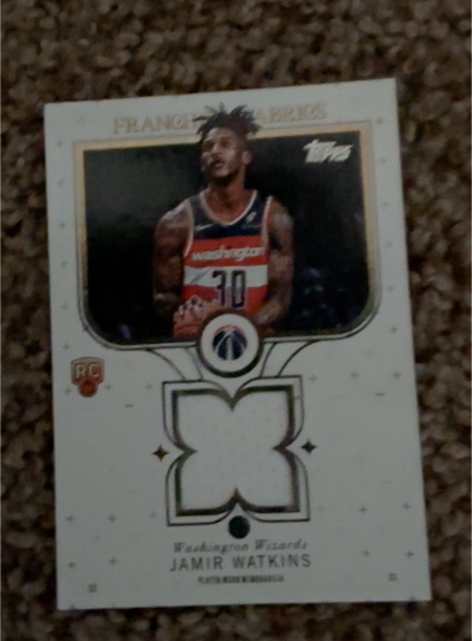 2025-26 Topps Franchise Fabrics #FF-JW Jamir Watkins — front