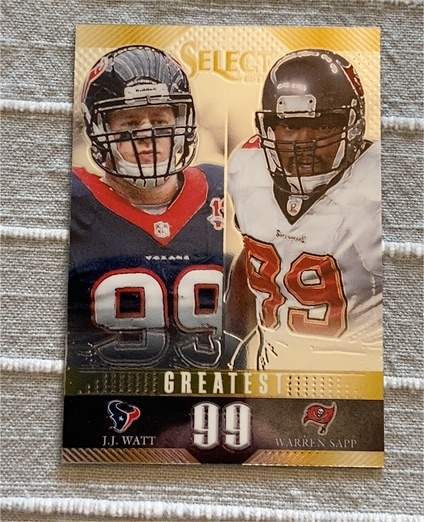 2013 Panini Select Greatest #4 J.J. Watt / Warren Sapp — front