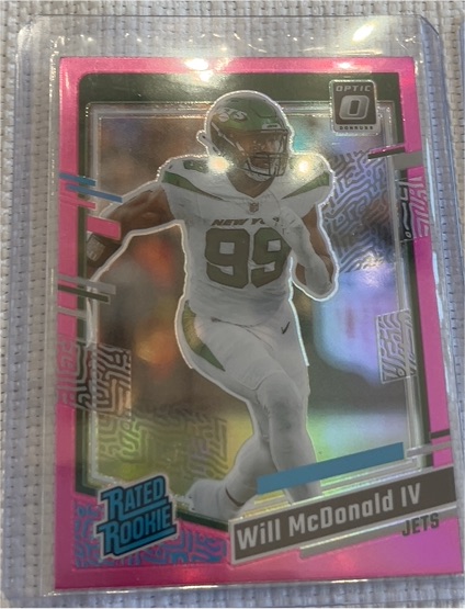 2023 Donruss Optic #380 Will McDonald IV Rated Rookie Preview Pink Prizm — front