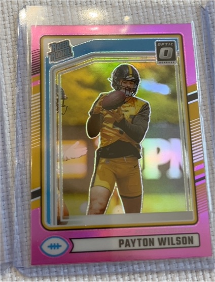 2024 Donruss Optic #342 Payton Wilson Rated Rookie Pink Prizm — front