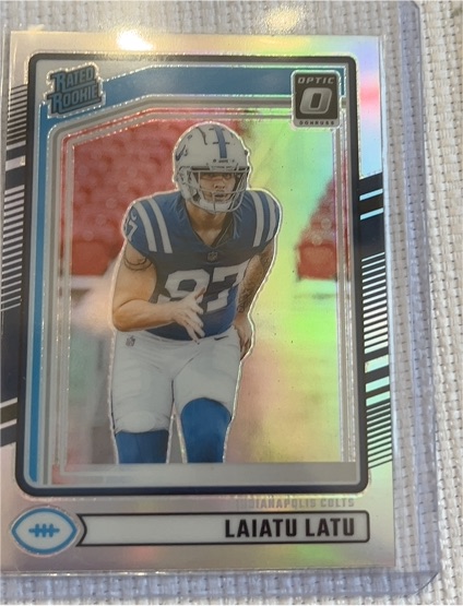 2024 Panini Donruss Optic #311 Laiatu Latu Rated Rookie Optic Preview — front