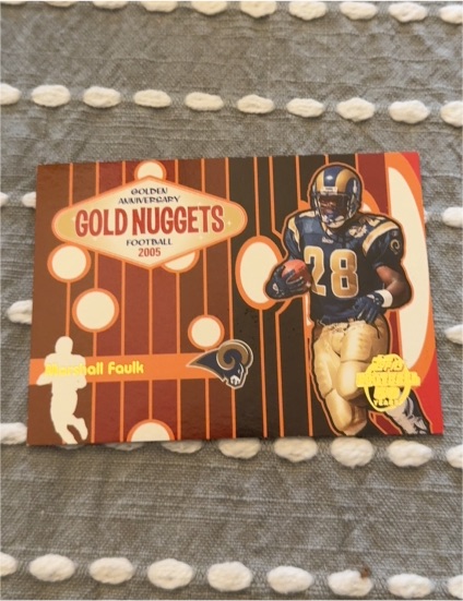 2005 Topps Golden Anniversary Gold Nuggets #GN6 Marshall Faulk — front