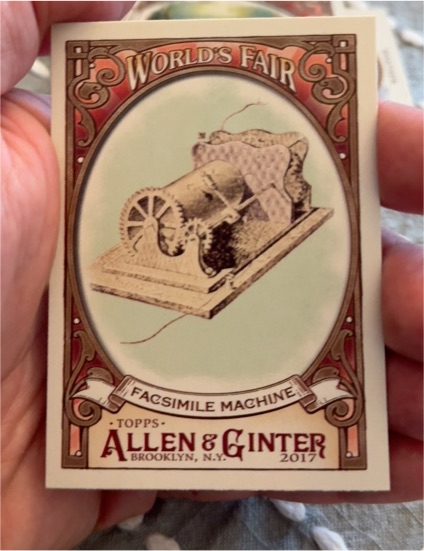 2017 Topps Allen & Ginter World's Fair #WF-8 Facsimile Machine — front
