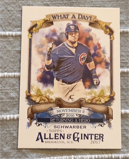 2017 Topps Allen & Ginter What a Day #WAD-19 Kyle Schwarber — front