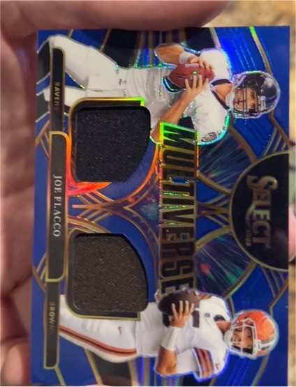 2025 Panini Select Multiverse #MVJ-JFO Joe Flacco Dual Patch Ravens-Browns — front