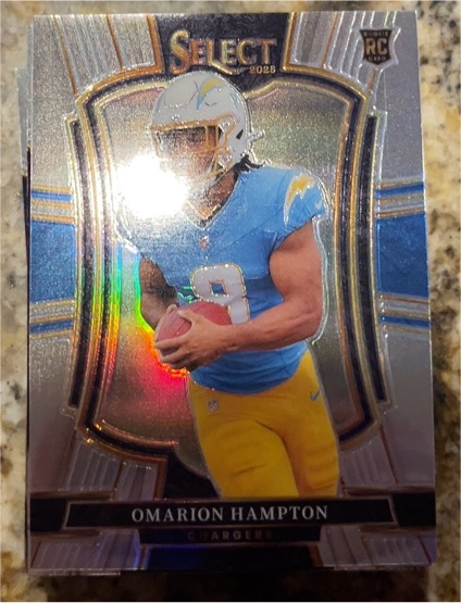 2025 Panini Select Premier Level #102 Omarion Hampton — front
