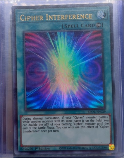 2020 Yu-Gi-Oh! Brothers of Legend #BROL-EN039 Cipher Interference — front