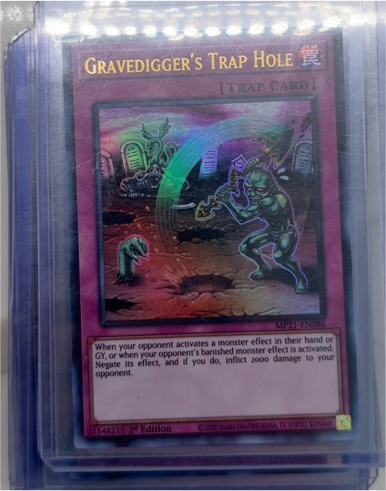 2021 Yu-Gi-Oh! MP21-EN086 Gravedigger's Trap Hole — front