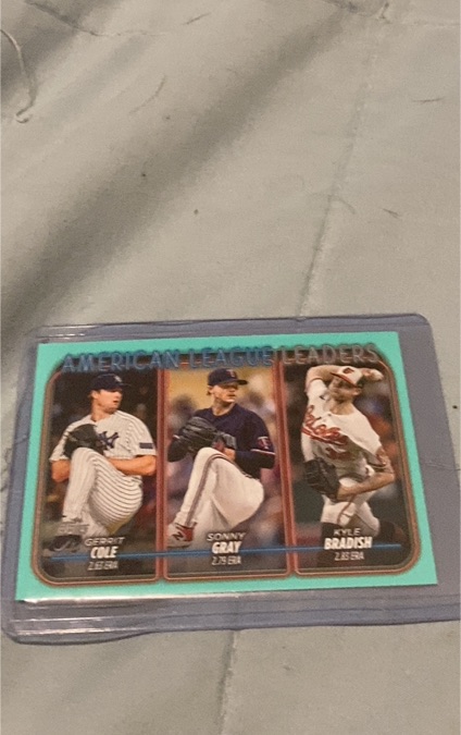 2024 Topps Series 1 #324 American League Leaders Gerrit Cole Sonny Gray Kyle Bradish — front