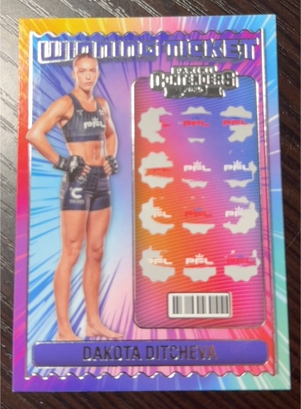 2025 Panini Contenders PFL #1 Dakota Ditcheva Winning Ticket Silver — front