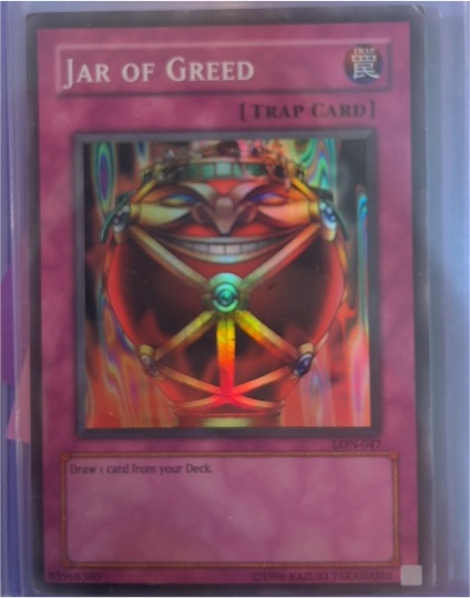Yu-Gi-Oh! Jar of Greed LON-047 — front