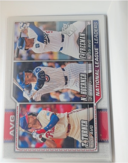 2026 Topps #151 National League Leaders Avg Nico Hoerner / Freddie Freeman / Trea Turner — front