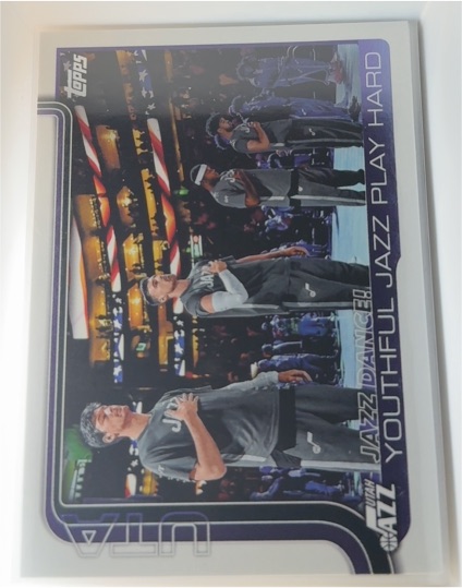 2025-26 Topps #290 Jazz Dance! Youthful Jazz Play Hard — front