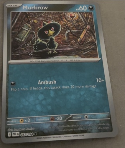 2025 Pokémon ME02: Phantasmal Flames #057 Murkrow — front