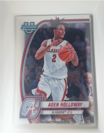 2024-25 Bowman Chrome University Basketball #57 Aden Holloway — front