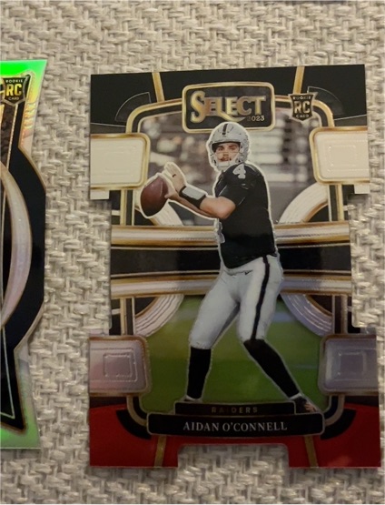 2023 Panini Select #58 Aidan O'Connell Concourse Die-Cut Rookie Card Raiders — front