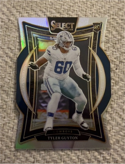 2024 Panini Select #69 Tyler Guyton Silver Prizm Die Cut — front