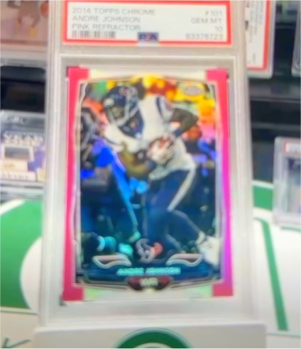 2014 Topps Chrome #101 Andre Johnson Pink Refractor — front