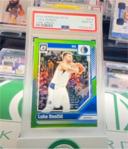 2024 Donruss Optic #214 Luka Doncic Lime Green — front