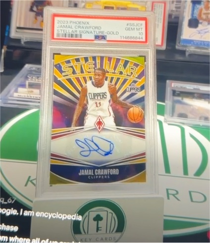 2023 Panini Phoenix #SS-JCF Jamal Crawford Stellar Signature Gold — front