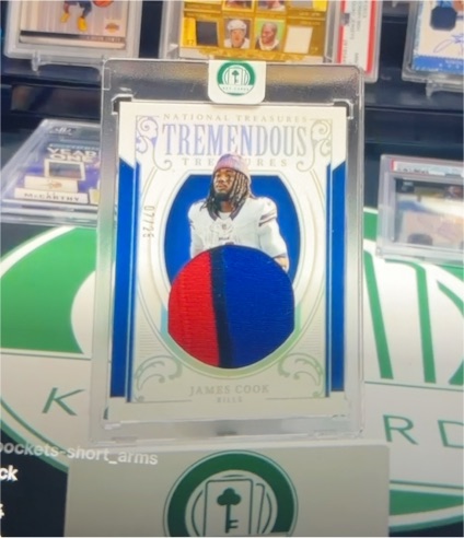 2024 Panini National Treasures Tremendous Treasures #TTS-JCK James Cook — front