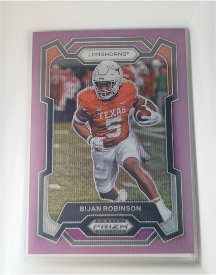 2024 Panini Prizm Draft Picks #14 Bijan Robinson Purple Wave Prizm — front