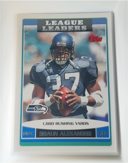 2006 Topps #279 Shaun Alexander League Leaders Seattle Seahawks — front
