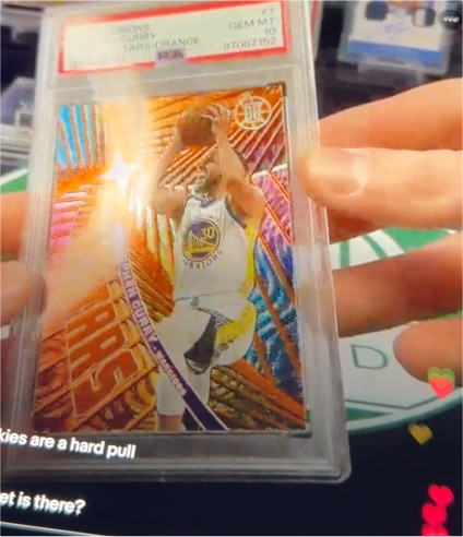 2021 Panini Illusions #7 Stephen Curry Shining Stars Orange — front