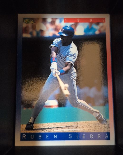 1992 Classic Ruben Sierra Texas Rangers — front